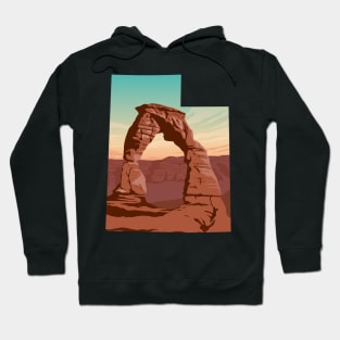 Utah Arches National Park State Border Art Hoodie